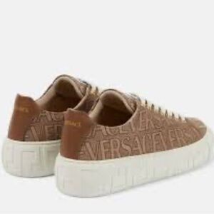 Authentic Versace Tan and White Sneakers Worn Once Excellent Condition